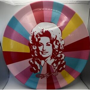 New Dolly Parton 14" Multi-color Melamine Serving Tray Plate Platter